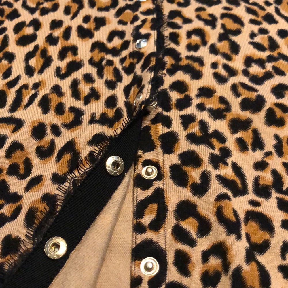 Whbm Leopard Print Snap Cardigan - image 3